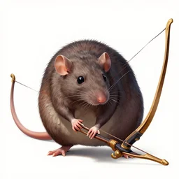 anime archer rat, holding a bow, intricate, highly detailed, smooth, wide shot, artstation, digital illustration by gaston bussiere