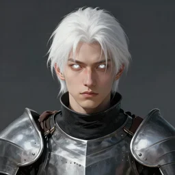 portrait of a white hair white eye knight, dramatic lighting, illustration by Greg rutkowski, yoji shinkawa, 4k, digital art, concept art, trending on artstation