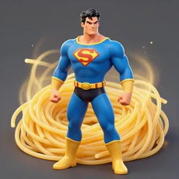 spaghetti that looks like a Rob Liefeld superhero