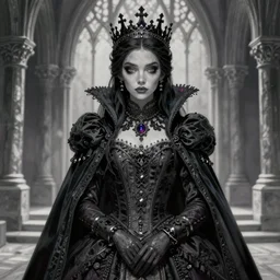 A ultra detailed illustration of a gothic princess, by Tomer Hanuka, trending on ArtStation,