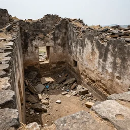 ruined fortification. ruins of an ancient fortification. untold riches may lie within