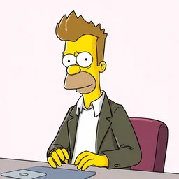 elon musk as a simpsons character