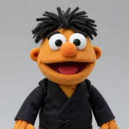heihachi mishima as a muppet. highly detailed felt. hyper real photo. 4 k.