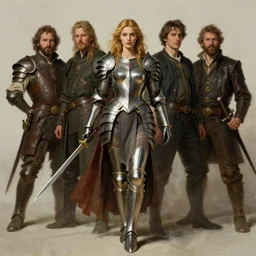 dynamic fullbody portrait of a beautiful!!! and mysterious goddess wearing armor, by greg rutkowski and gaston bussiere and craig mullins and j. c. leyendecker