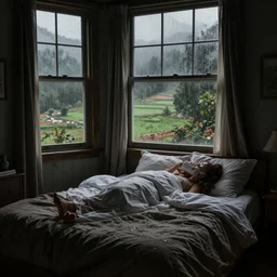 lazy rainy monday in my bedroom. Digital Art