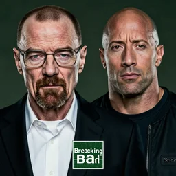 walter white from breaking bad with dwayne rock johnson's face, 4 k, realistic
