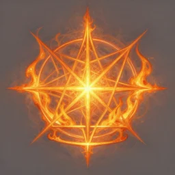 holy flame crown spell, geometric, fractal, digital painting art, fantasy game spell symbol, by greg rutkowski