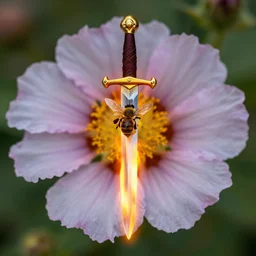 hive, flower, life, sword, fire