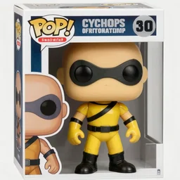 cyclops funko pop, photorealistic, highly detailed