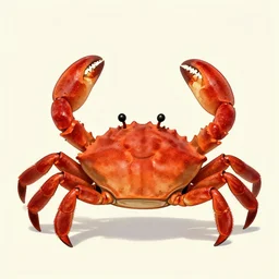 crab from the rust programming language holding a pizza, digital art