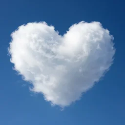 heart heart shaped clouds, photo