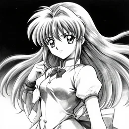 sakura kinomoto, tsubasa chronicles, manga, clamp style, black and white, riichi ueshiba