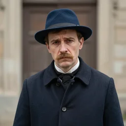 thirty years old lee evans ( without mustache ) as a ( ( sad ) ), ( ( whimsical ) ) 1 9 th century eastern european postman. detailed soft focus interesting lights, portrait by nancy ekholm burkert