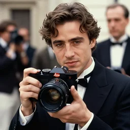 timothy chalamet, leica s, 5 0 mm lens, kodachrome, 1 9 6 9, on the set of the godfather, shot by bruce gilden