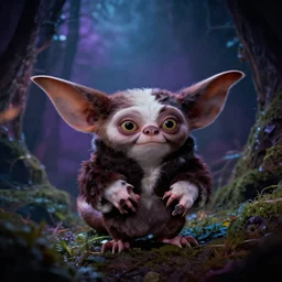 Gremlins movie, the gremlins are high on mdma, trending on Artstation, 8K, ultra wide angle, pincushion lens effect