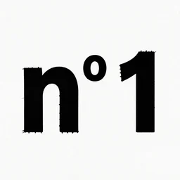 n ° 1 - text, punk font