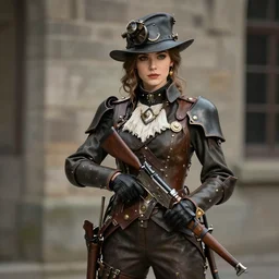 photograph of a real-life beautiful stteampunk soldier.  Extremely detailed. 8k