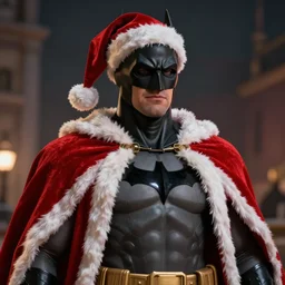 Batman is Santa Claus, hyperdetailed, artstation, cgsociety, 8k