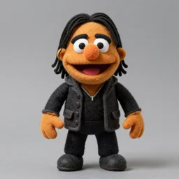 the undertaker as a muppet. highly detailed felt. hyper real photo. 4 k.