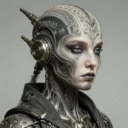 biopunk genie portrait by julie bell, intricate biopunk patterns, detailed