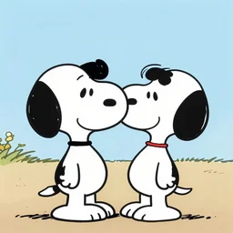 snoopy with girlfriend, love