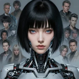portrait of cyberpunk cyborg girl after war, mechanically enhanced, biohacking, black - hair pretty face, realistic shaded perfect face, fine details. anime, realistic shaded lighting, by ilya kuvshinov katsuhiro otomo ghost - in - the - shell, magali villeneuve, artgerm, rutkowski, wlop jeremy lipkin and giuseppe dangelico pino and michael garmash and rob rey and tsutomu nihei