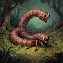 worm from hell by greg rutkowski