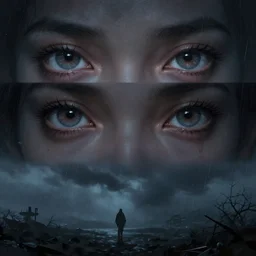 eyes watches you in the storm of the dead, artstation