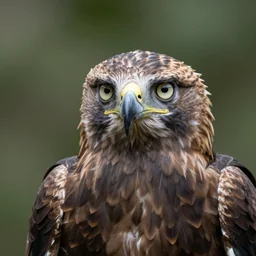 close up of a harpy eagle