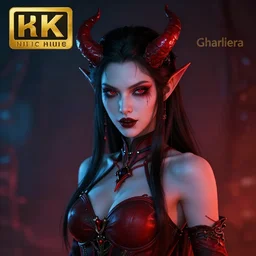 portrait of a beautiful demonic girl by gharliera, artstation, award winning, rgb, unreal engine, octane render, cinematic light,, 8 k,