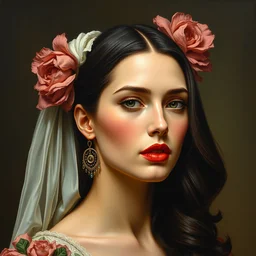 gal gadot as a louis anquetin painting