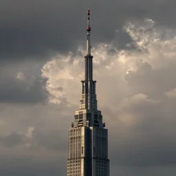 photo of greta thunberg standing on top of a very tall tower