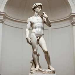 3 d render of sculpture of david made by michelangelo