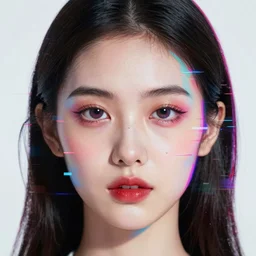 glitch art face