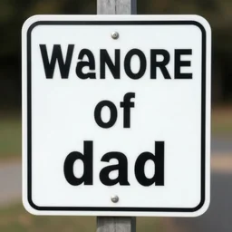 a sign that says beware of dad