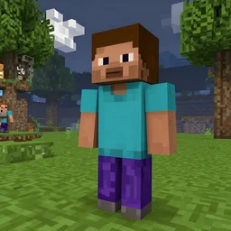 dead by daylight in the style of minecraft