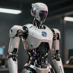 photorealistic robot. cinematic lighting, 1 0 8 megapixels, hyperdetailed photorealism
