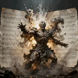 automated modularity of the graphic musical score, hypermasculine, explosive