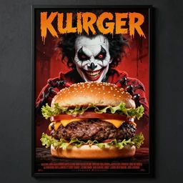 horror movie about a killer burger poster