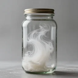 whirlwind of air in a jar