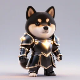 holy knight black armor, anthropomorphic shiba inu, shiba inu face, stuning 3 d render, masterpiece, glowing holy aura, by donato giancola and greg rutkowski and wayne barlow and zdzisław beksinski, realistic face