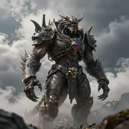 thick clouds behind, macro long depth of field portrait of a monster, wide aperture, dramatic light, dystopian environment, intricate, highly detailed, artstation, sharp focus, artgerm