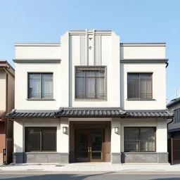 art deco traditional japanese building
