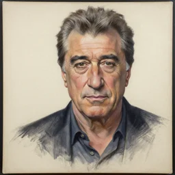 a hyper-detailed sketch of Robert DeNiro by Craig Mullins; oil on canvas; trending on artstation