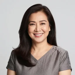 portrait of a cheerful mother by chayanee pokungern