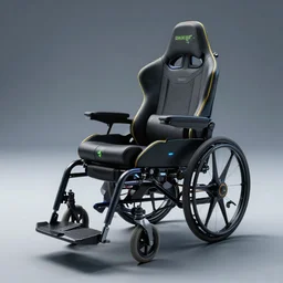 futuristic gaming wheelchair by razer, realistic, 8 k, trending on artstation, octane render, 4 k