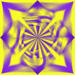 3 d render of yellow purple optical illusion apotheosis by victor vasarely, benoit b. mandelbrot, op art, illusion, 3 d, symbolic, hyperdetailed, translucent