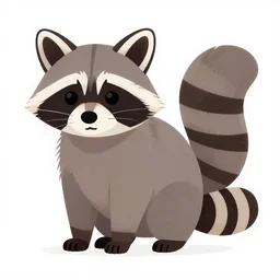 raccoon. clean cel shaded vector art. shutterstock. behance hd by lois van baarle, artgerm, helen huang, by makoto shinkai and ilya kuvshinov, rossdraws, illustration,