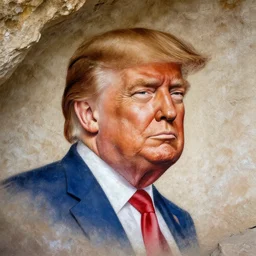 cave painting of trump
