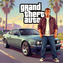 grand theft auto ( gta ) in the style of monet, trending on artstation